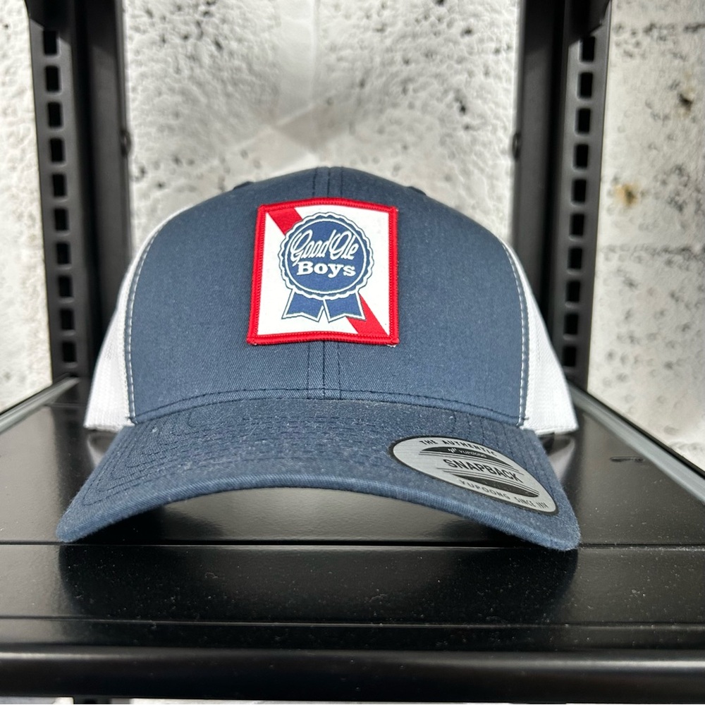 Good Ole Boys Retro Snapback Trucker Hat - Navy Blue/White - NWOT
